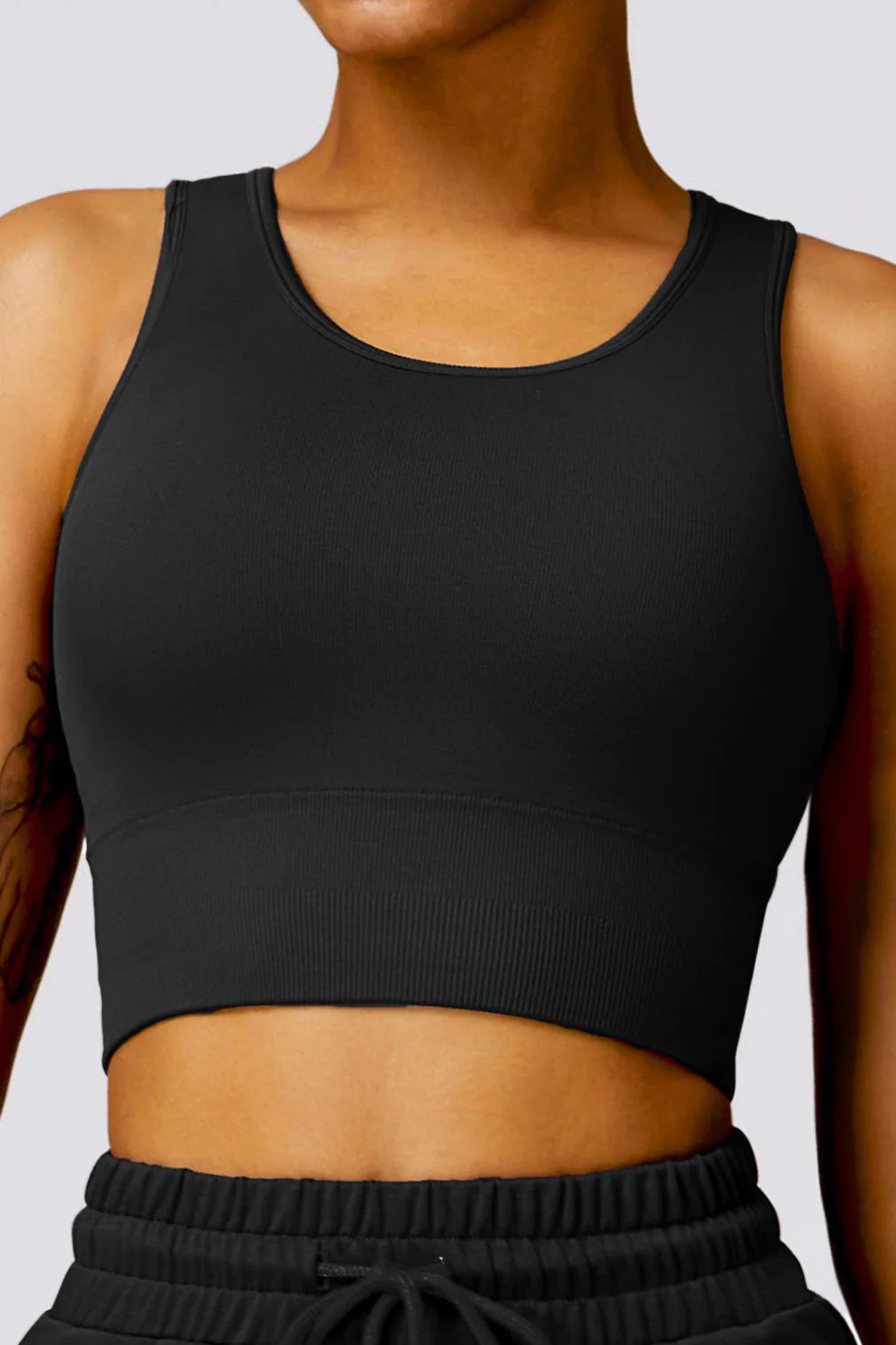 KATCH ME U-Neck Seamless Shaping Crop Tank With Cups - Image 11