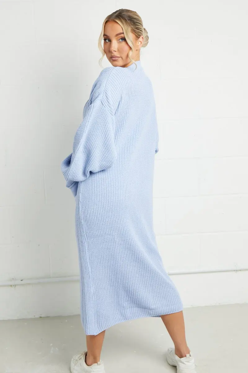 KATCH ME Casual Knit Puff Sleeve Loose Open-Front Cardigan - Image 39