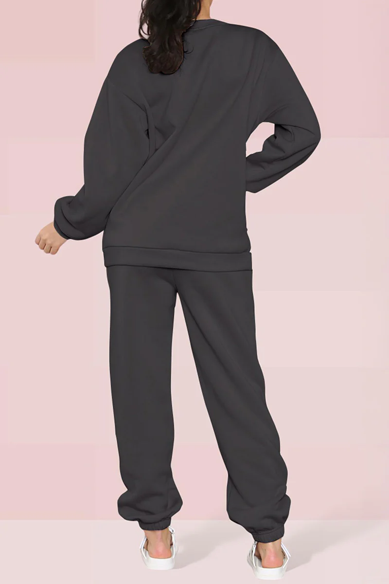 KATCH ME Print Loose Sweatshirt & Sweatpants Co-ord Set - Image 8