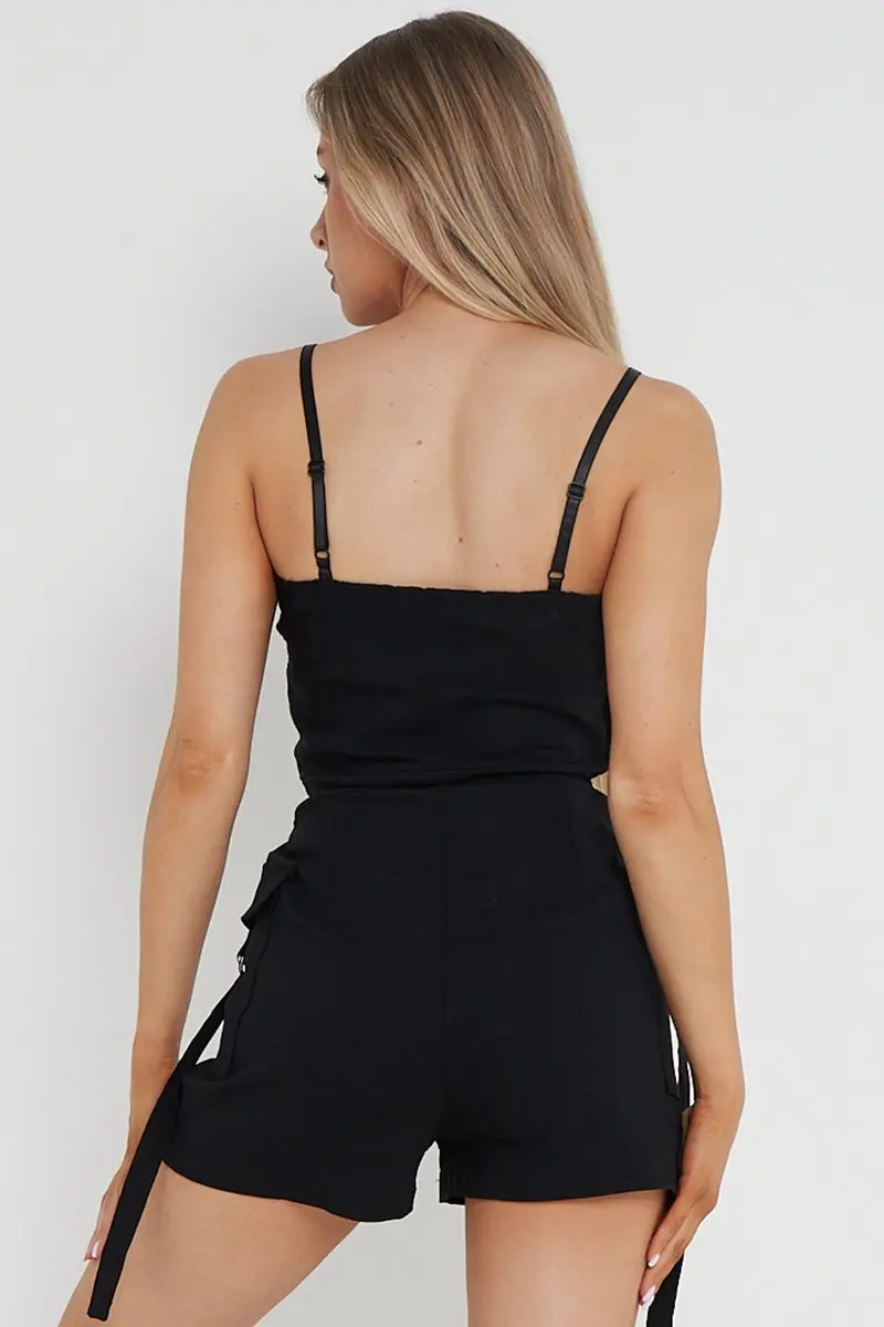 KATCH ME Thin Strap Flap Pocket Slim-Fitting Playsuit - Image 6