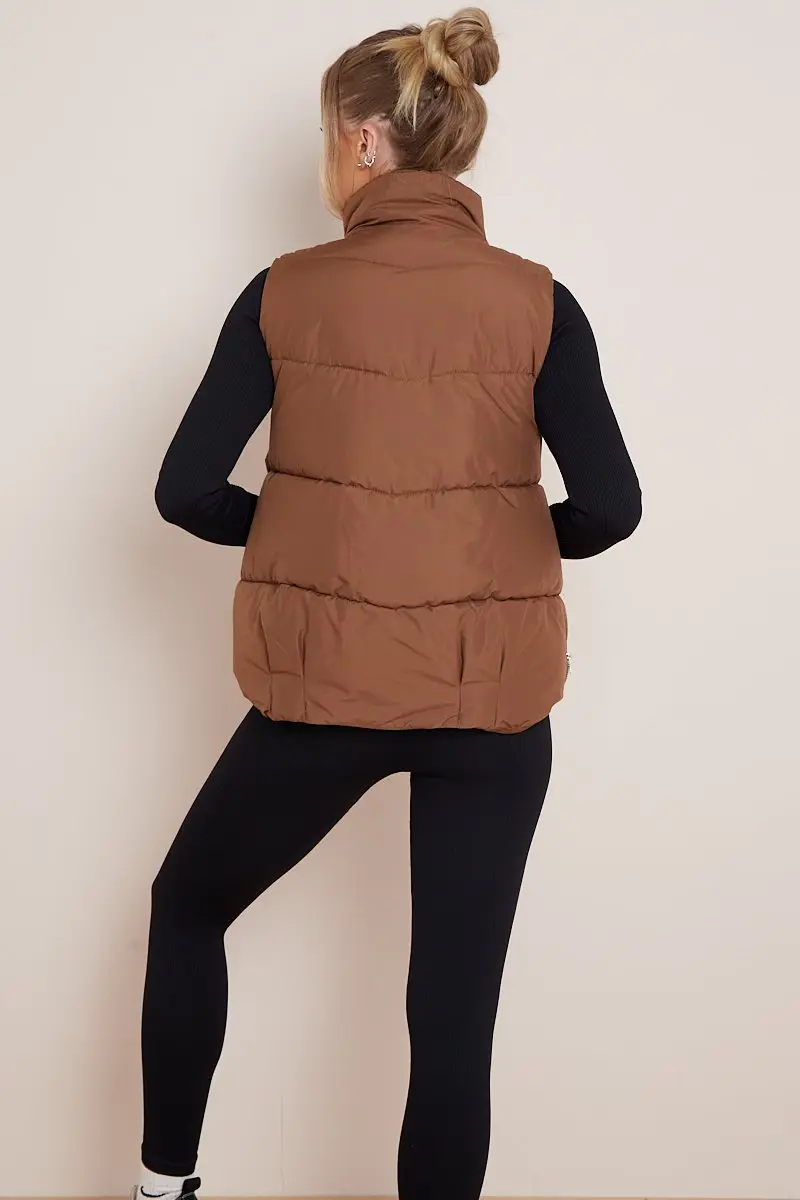 KATCH ME Stand Collar Sleeveless Zip-Up Gilet - Image 5
