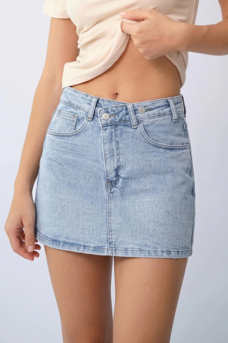 KATCH ME Denim Skorts Mid Rise Multi Pocket Street Style - Image 2