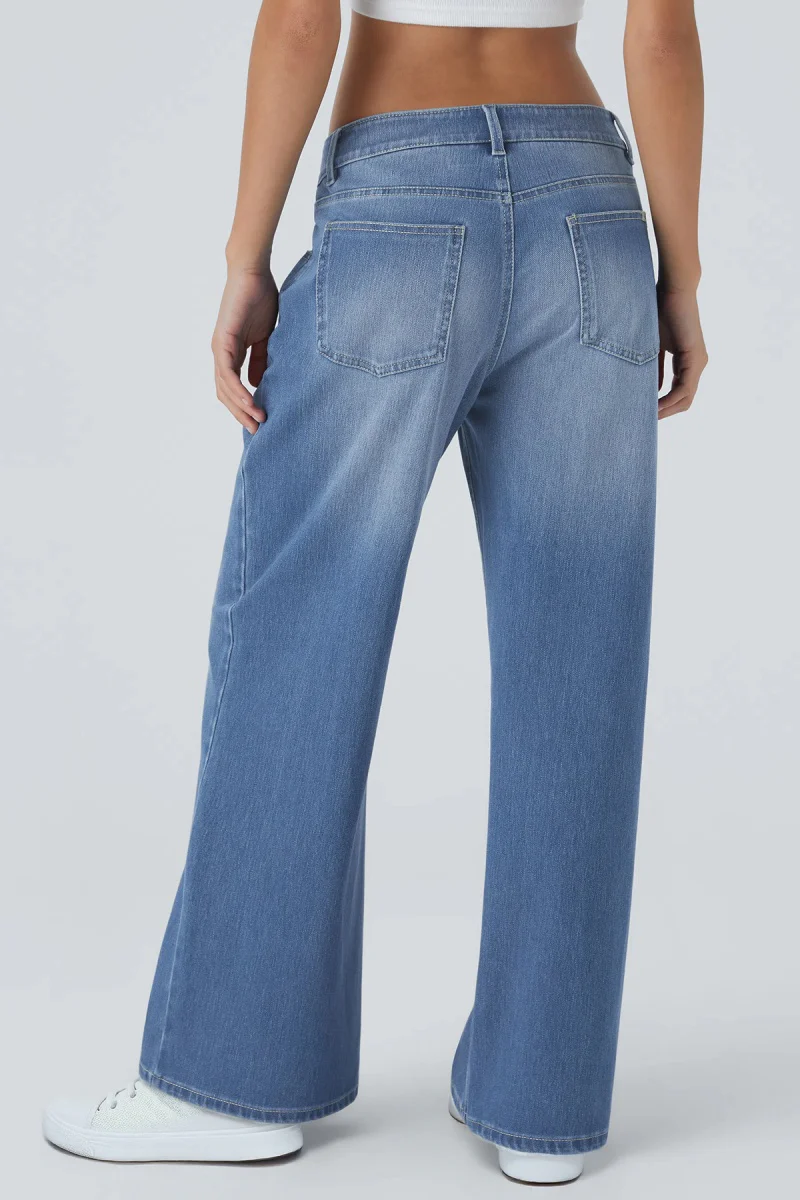 KATCH ME Low-Rise Stretch Multi-Pocket Wide Leg Jeans - Image 6