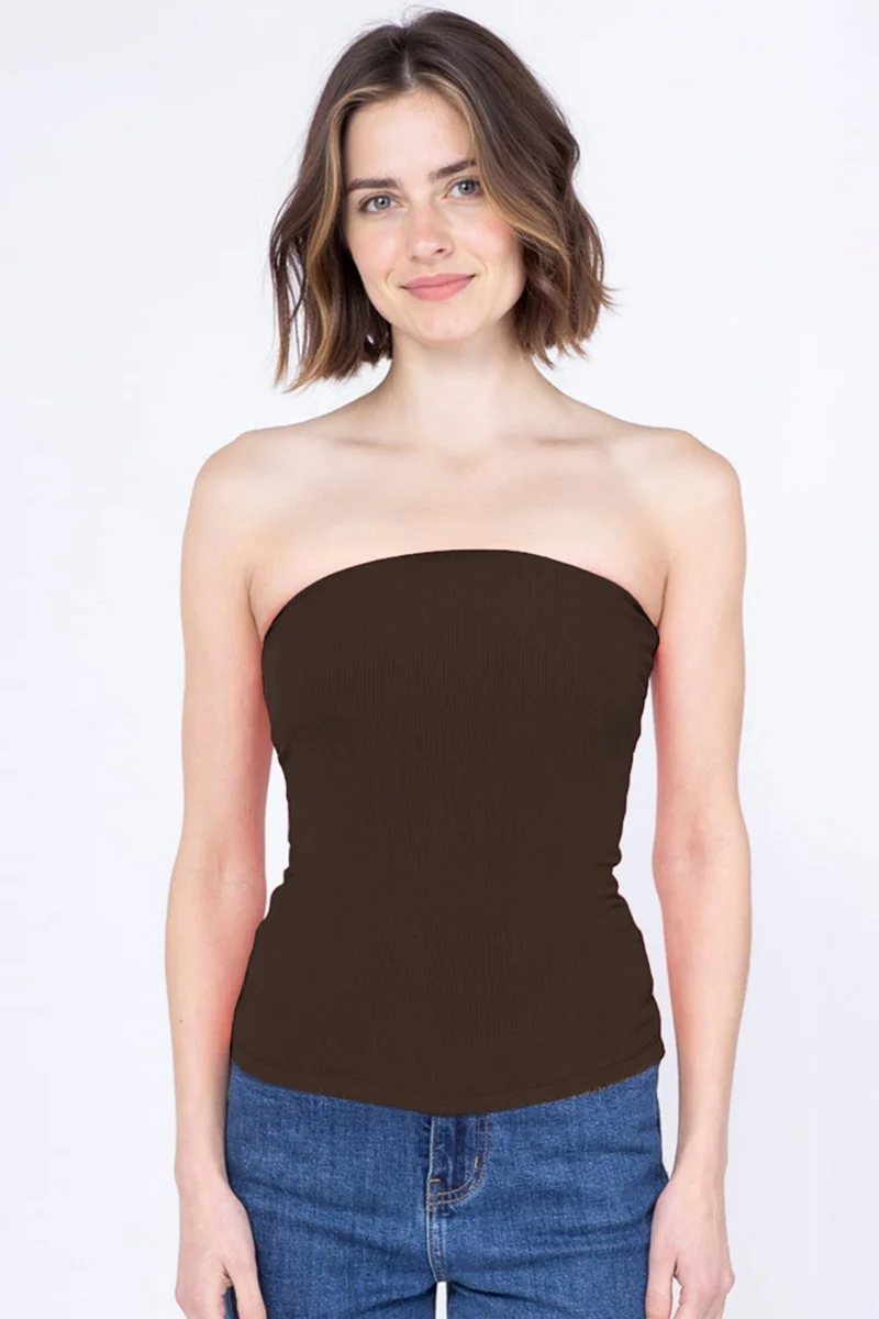 KATCH ME Stretch Slim Solid Color Sleeveless Tube Top - Image 7