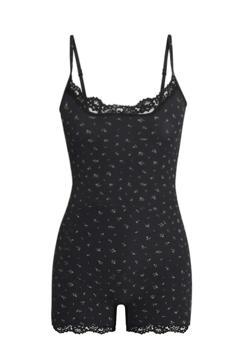 KATCH ME Spaghetti Strap Lace Trim Breathable Playsuit - Image 12