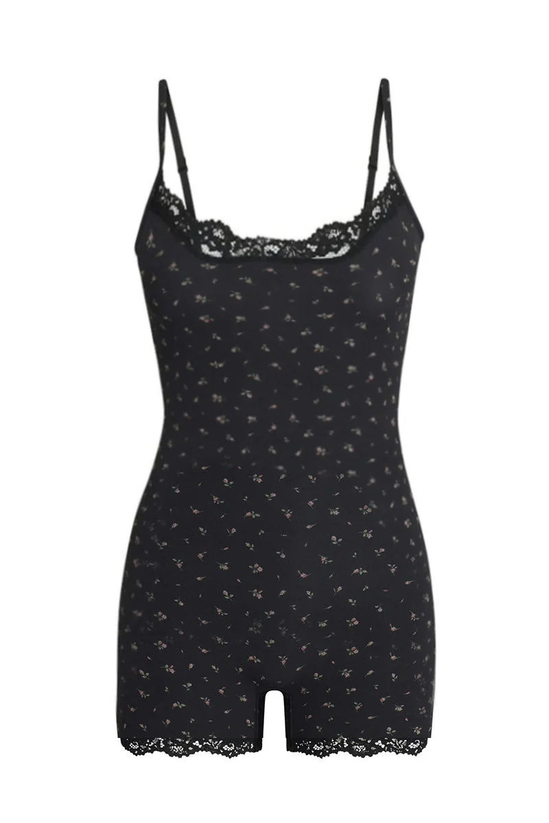 KATCH ME Spaghetti Strap Lace Trim Breathable Playsuit - Image 16