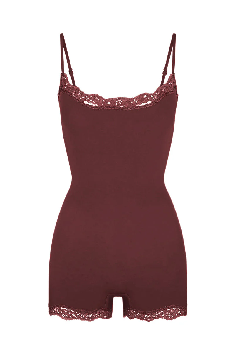 KATCH ME Spaghetti Strap Lace Trim Breathable Playsuit - Image 17