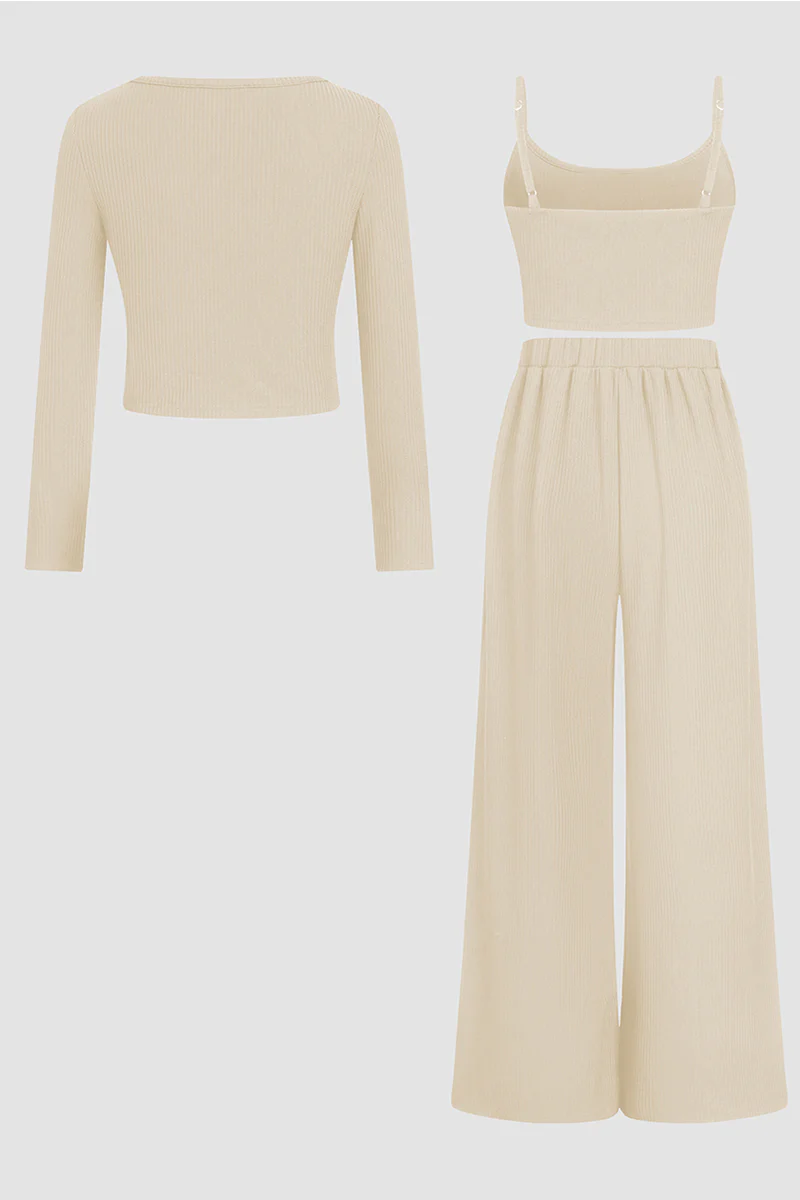 KATCH ME Minimalist Slim Camisole 3-Piece Co-ord Set - Image 4