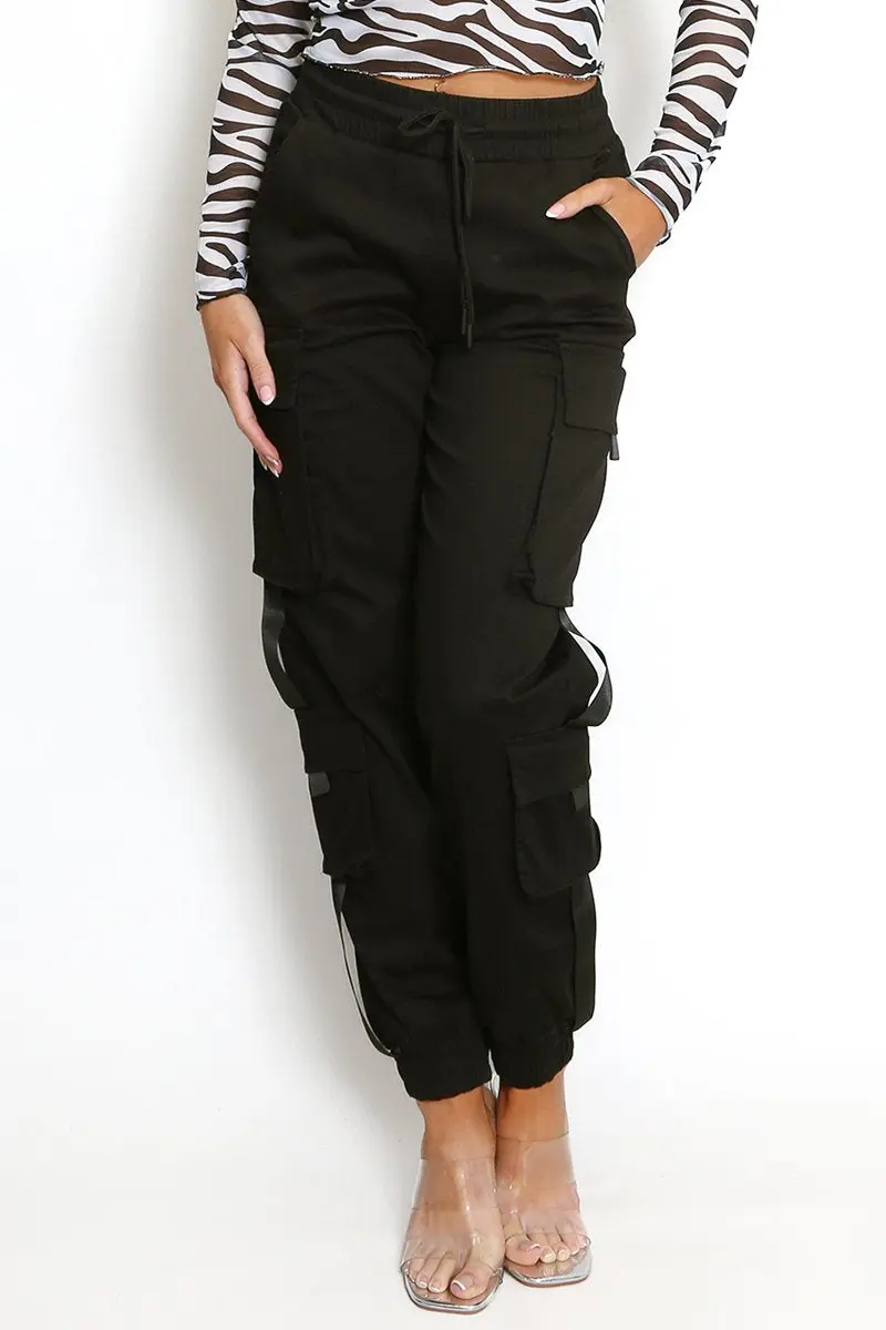 KATCH ME High Waist Multi-Pocket Elastic Cargo Pants - Image 5